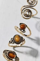 Liza Stone Swirl Ring Set