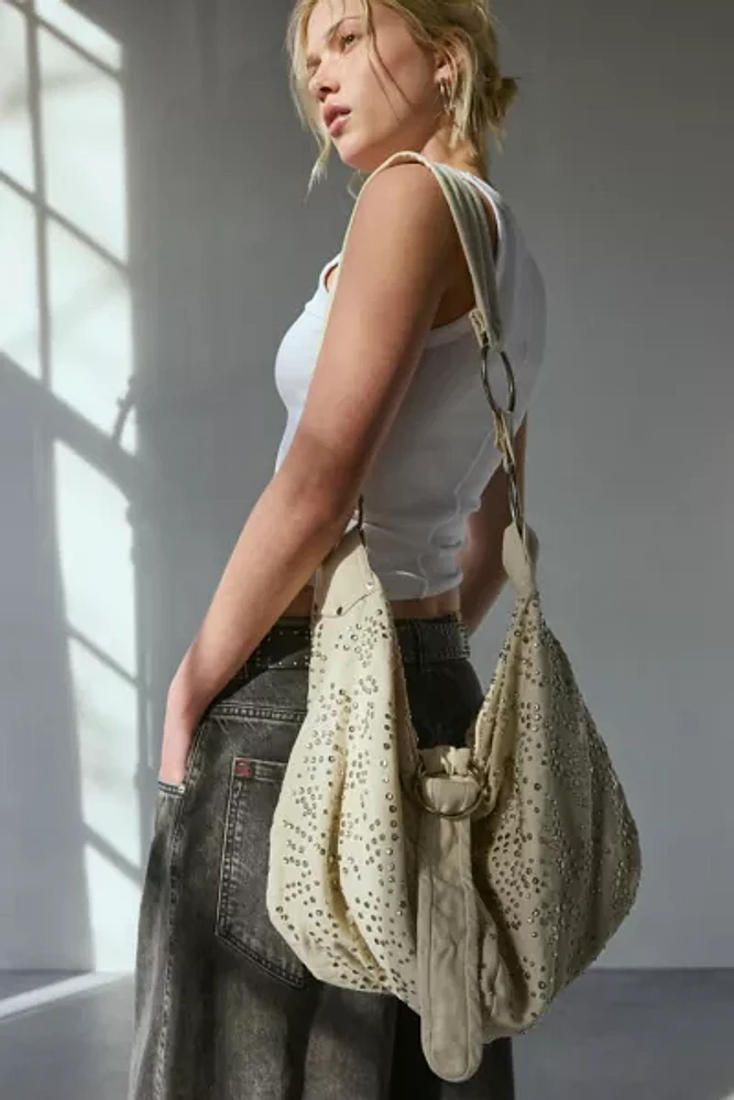 Silence + Noise Super Studded Slouchy Hobo Bag