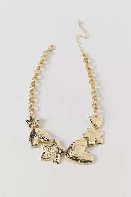 Hammered Icon Statement Necklace