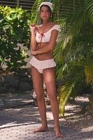 Frankies Bikinis X Bella Hadid Sunday Swim Skirt Bikini Bottom
