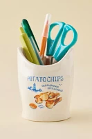 Chip Bag Ceramic Pencil Holder