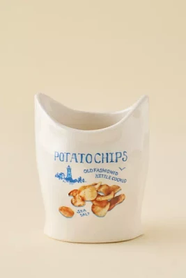 Chip Bag Ceramic Pencil Holder