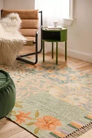 Emma Floral Patchwork Digital Printed Chenille Rug
