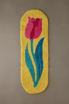 Tulip Shaggy Tufted Oval Runner Rug