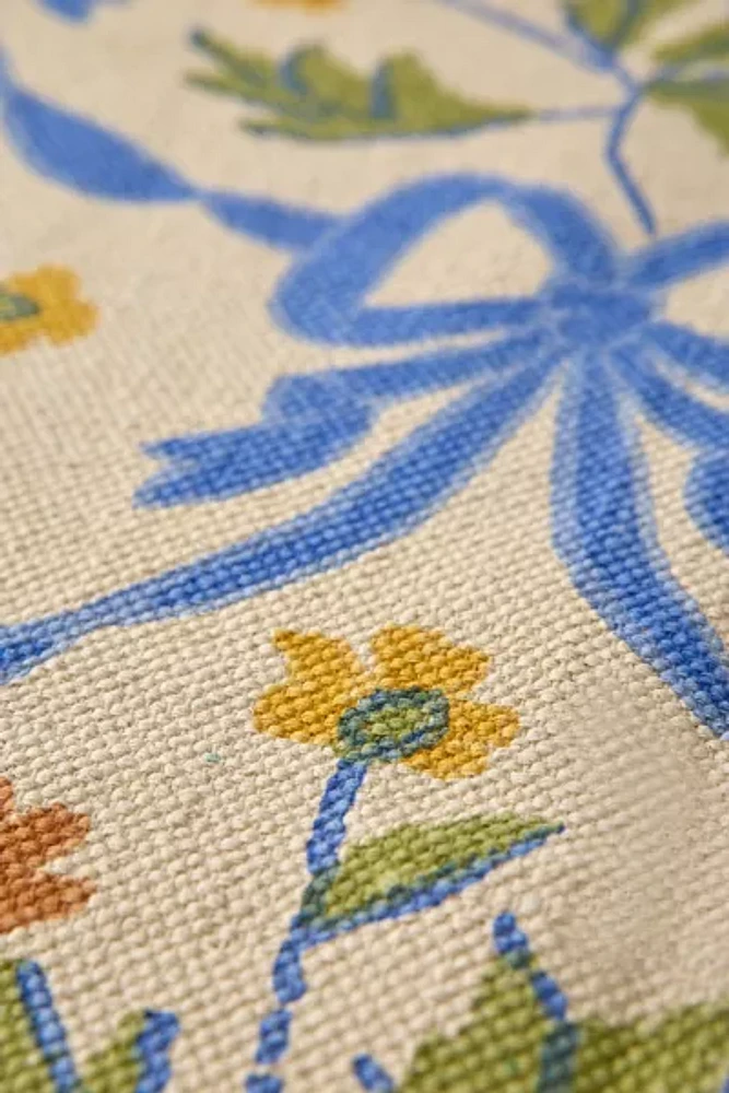 Bow Demask Screen Printed Rug