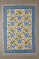 Bow Demask Screen Printed Rug