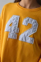 ReMADE By UO Varsity Number Applique Graphic Long Sleeve Tee