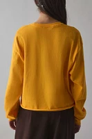 ReMADE By UO Varsity Number Applique Graphic Long Sleeve Tee