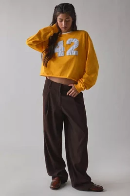 ReMADE By UO Varsity Number Applique Graphic Long Sleeve Tee