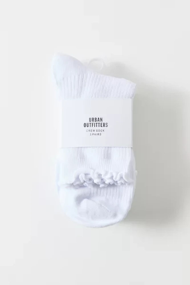 UO Lightweight Ribbed Crew Sock 3-Pack