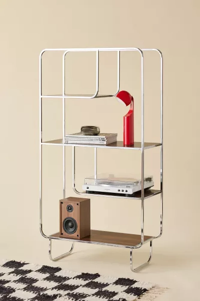 Alana Chrome 4-Tiered Bookshelf
