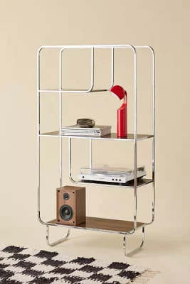 Alana Chrome 4-Tiered Bookshelf