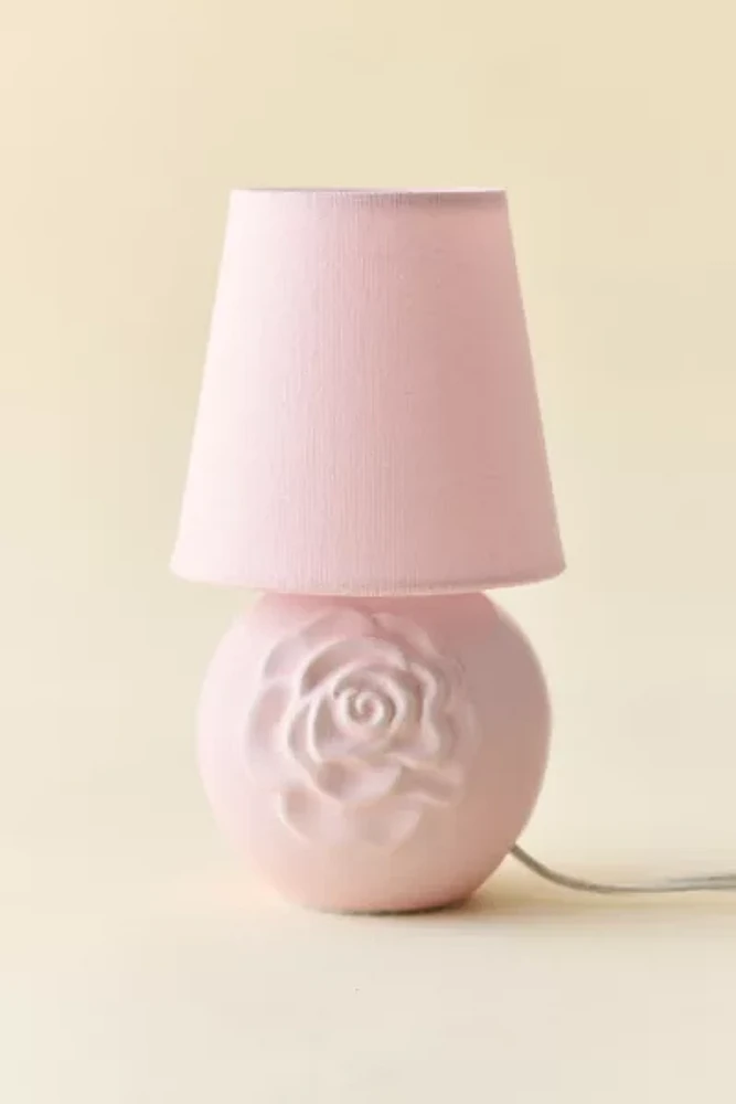 Sculpted Rose Mini Table Lamp