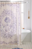 Bunny Toile Patterned Shower Curtain
