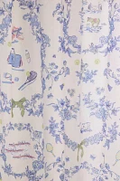 Preppy Toile Patterned Shower Curtain