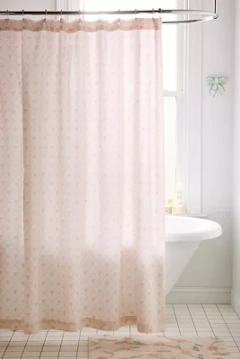Eloise Bow Patterned Shower Curtain