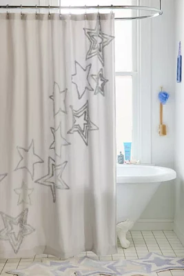 Star Icon Tufted Shower Curtain