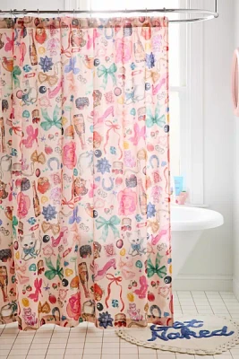 Betty Collage Patterned Shower Curtain