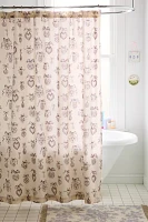 Locket Frame Patterned Shower Curtain