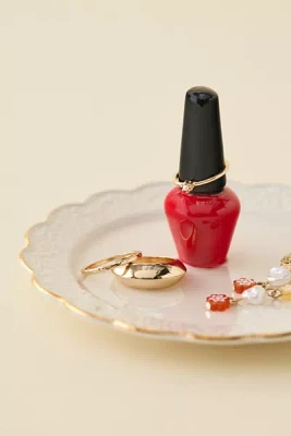 Nail Polish Ceramic Ring Holder & Catch-All Dish