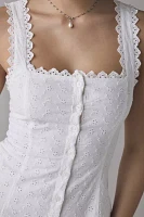 Kimchi Blue Mariana Eyelet Lace Button-Front Midi Dress