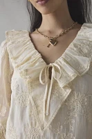 Kiss The Sky Lace Ruffle Collar Babydoll Mini Dress