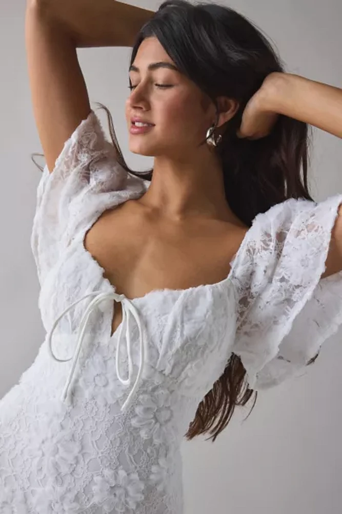 Kiss The Sky Textured Floral Mini Dress