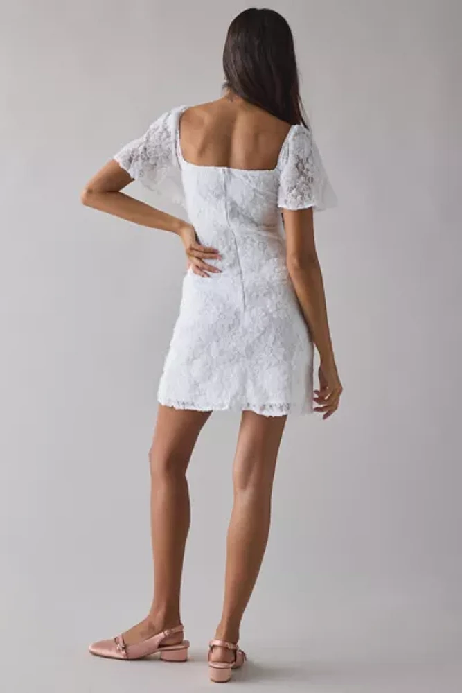 Kiss The Sky Textured Floral Mini Dress