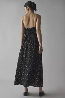 Kiss The Sky Bow-Front Smocked Maxi Dress