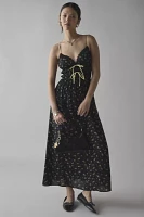 Kiss The Sky Bow-Front Smocked Maxi Dress