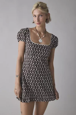 Motel Bella Eyelet Lace Empire Waist Mini Dress