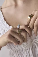 Checkerboard Metal Ring Set