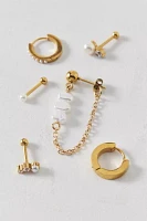 Pearl Waterproof Earring Stack Set