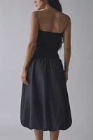 UO Nolee Drop Waist Bubble Hem Tube Midi Dress