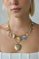Fawn Locket Layering Charm Necklace Set