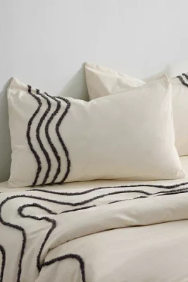 Wiggle Bordered Tufted Sham Set