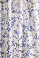 Preppy Toile Patterned Café Curtain Set