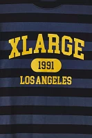 XLARGE Los Angeles Graphic Allover Stripe Pattern Long Sleeve Tee