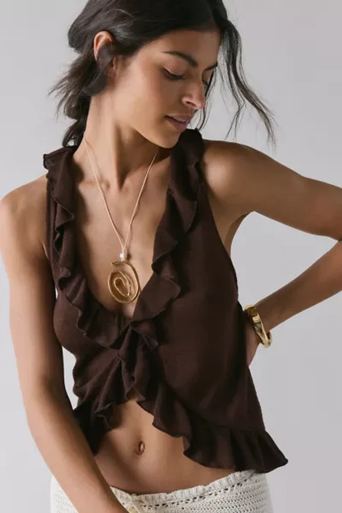 Kimchi Blue Solis Ruffle Racerback Vest