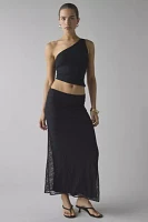 UO Harlow Lace Asymmetrical One-Shoulder Crop Top