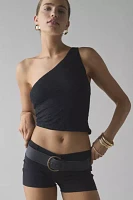 UO Harlow Lace Asymmetrical One-Shoulder Crop Top