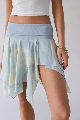 Kimchi Blue Finley Low-Rise Asymmetrical Hanky Hem Midi Skirt
