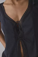 Kimchi Blue Cameron Lace Trim Tie-Front Top