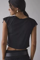 Kimchi Blue Cameron Lace Trim Tie-Front Top