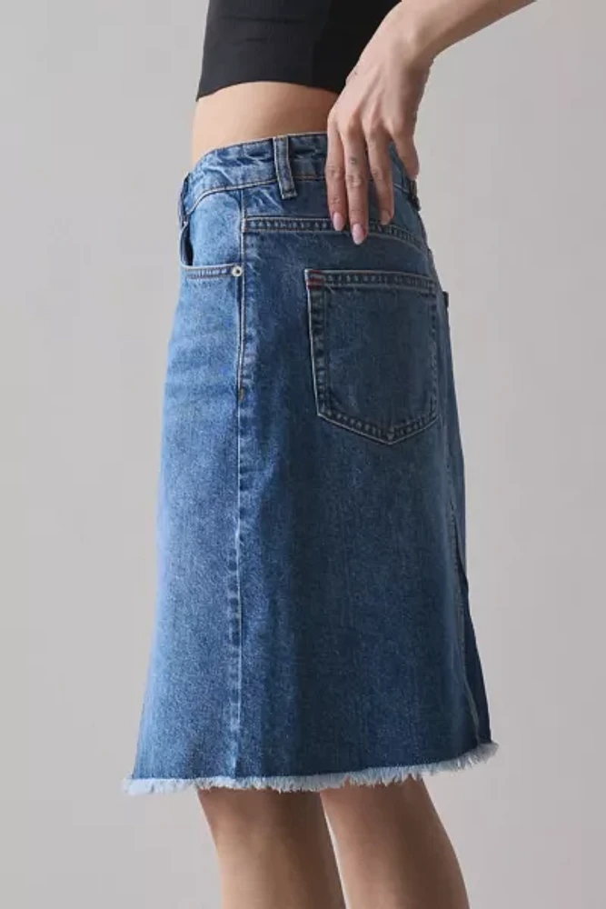 BDG Knee-Length Denim Midi Skirt