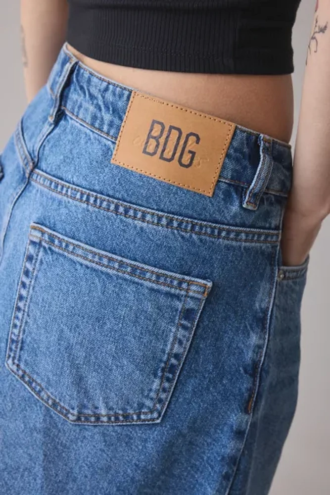 BDG Knee-Length Denim Midi Skirt