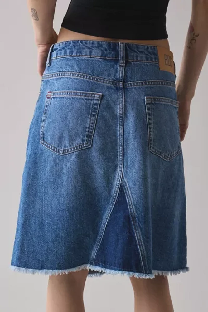 BDG Knee-Length Denim Midi Skirt
