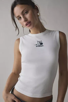 Strike Out Embroidered Graphic Muscle Tank