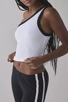 UO Penny Ribbed Knit One-Shoulder Crop Top