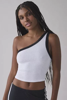 UO Penny Ribbed Knit One-Shoulder Crop Top